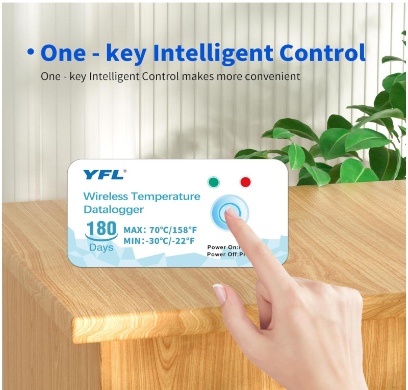 Wireless Temperature Data Logger Reusable Temperature Sensor USB-Free Thermomete