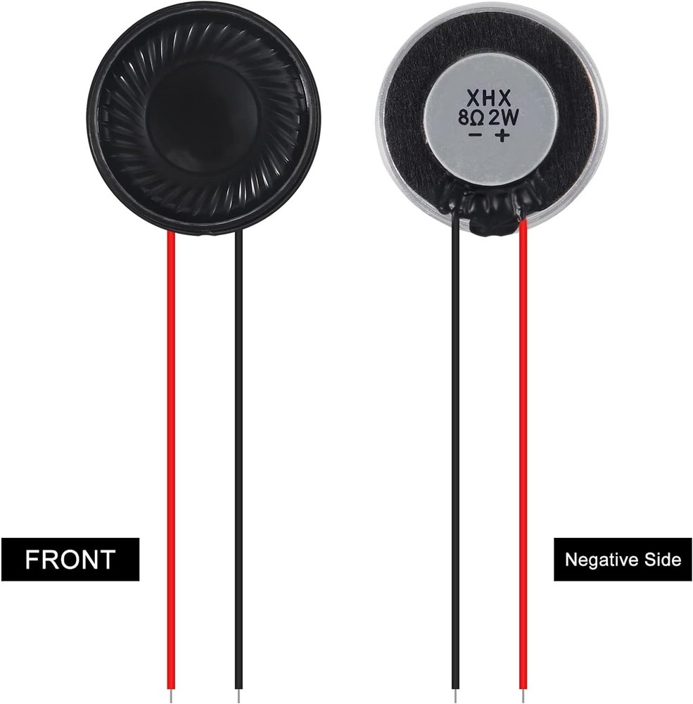 8Pcs 28mm 2W 8 Ohm Round Speakers for DIY Audio Projects & Multimedia Use
