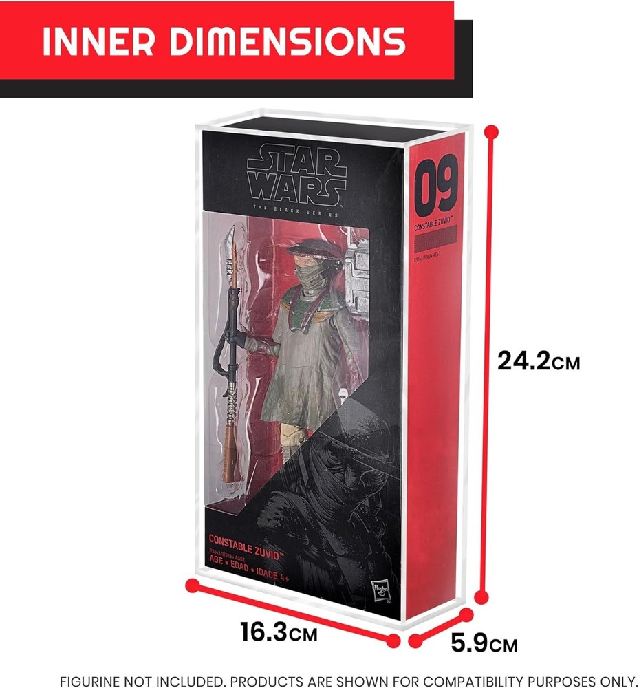 Action Figure Display Case Protector for Hasbro Star Wars Black Series Box 6 ...