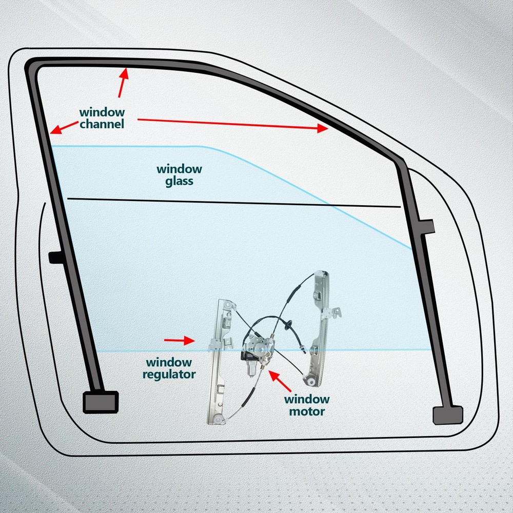 748-554 Front Left Window Regulator for 2003-2007 Murano with Motor