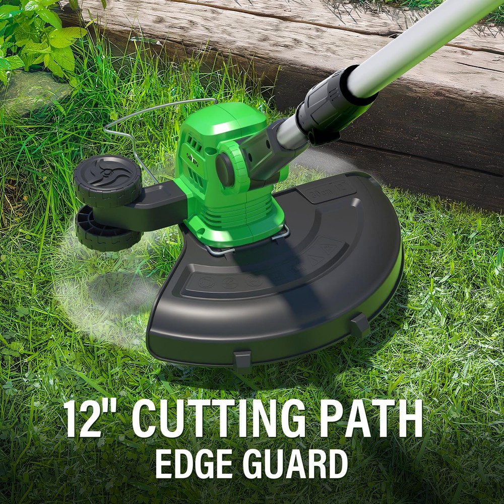 Weed Wacker Cordless, 12 Inch String Trimmer Battery Powered with Battery and...