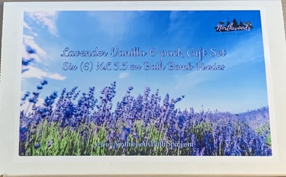 Lavender Vanilla 6-pack Bath Bomb Gift Set