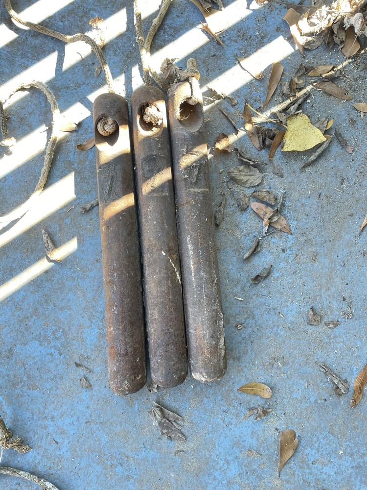 vintage cast iron window sash weights