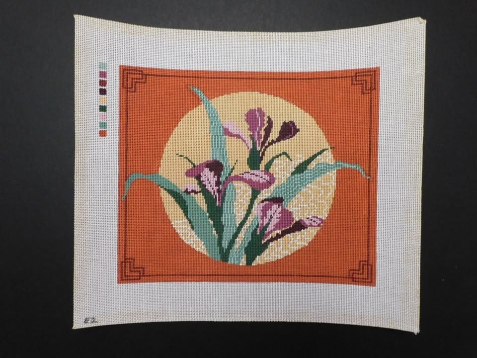 Iris by Terry Enfield CP3941 Stitch Painted Needlepoint