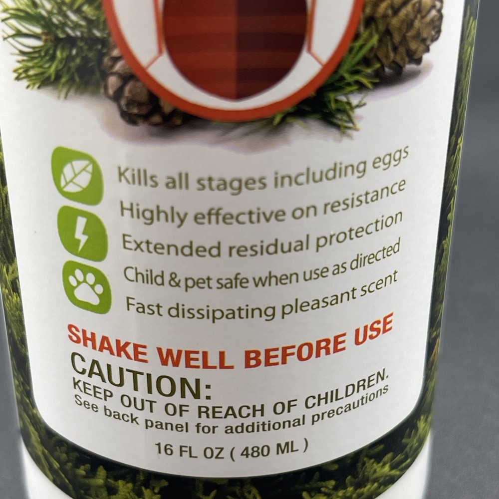 EcoRaider Bed Bug Killer 16oz Plant Based Spray Cedar Scent Sealed