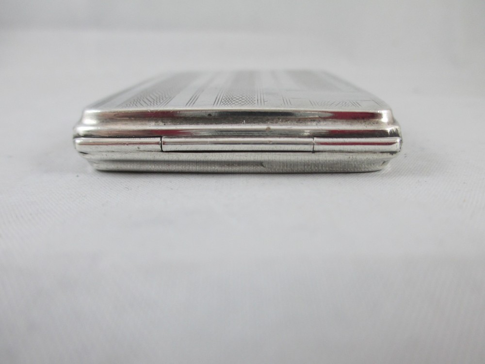 ART DECO SOLID SILVER, GEORGE V MATCH BOOK CASE, THOMAS LACK, BIRM. 1926