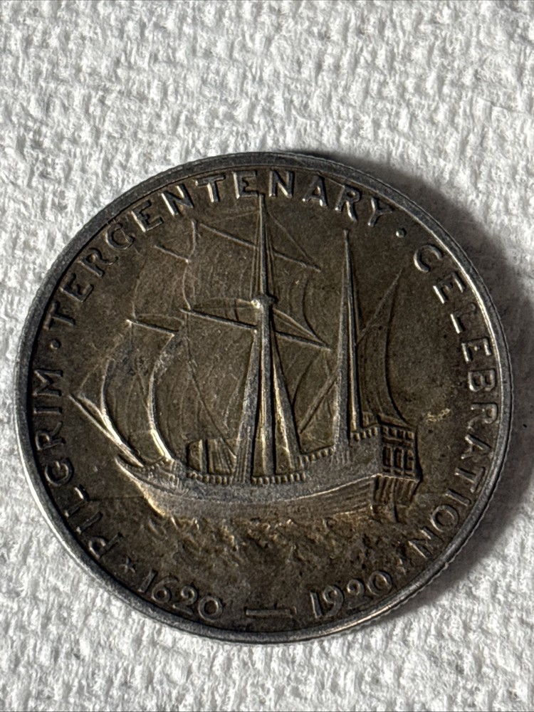 1920 Pilgrim Commemorative Silver Half Dollar 50C