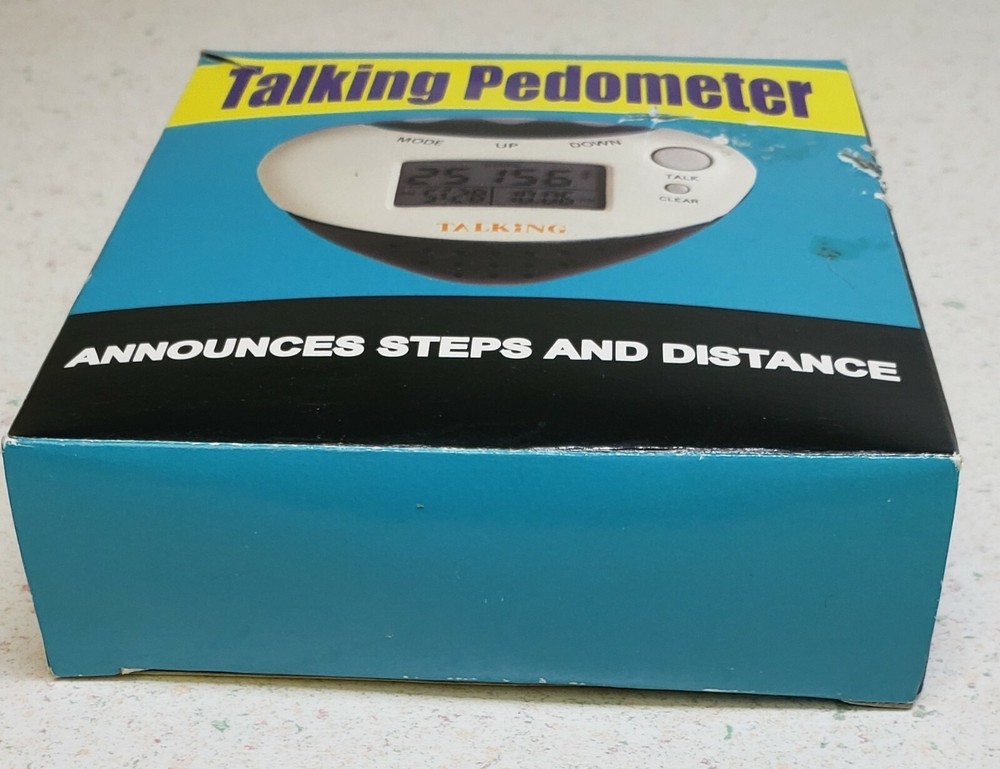 Talking Pedometer Announces Steps and Distance