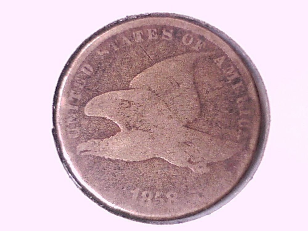 1858 Flying Eagle Cent Genuine Raw Ungraded 00201