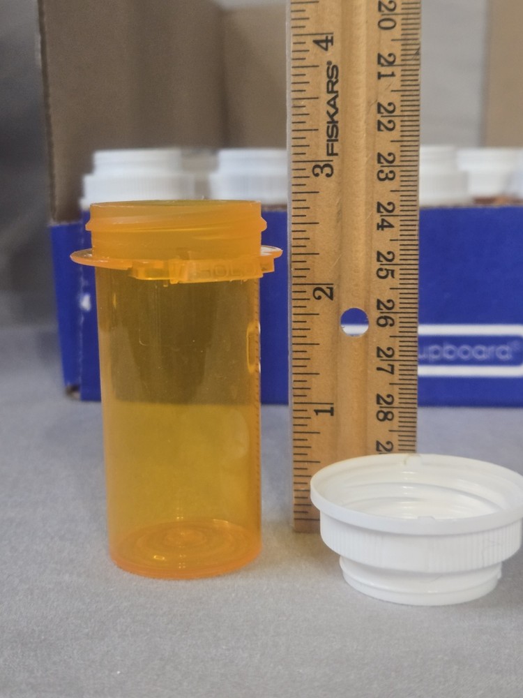 35 Empty Amber Colored Pill Bottles (Same Size) Arts & Crafts