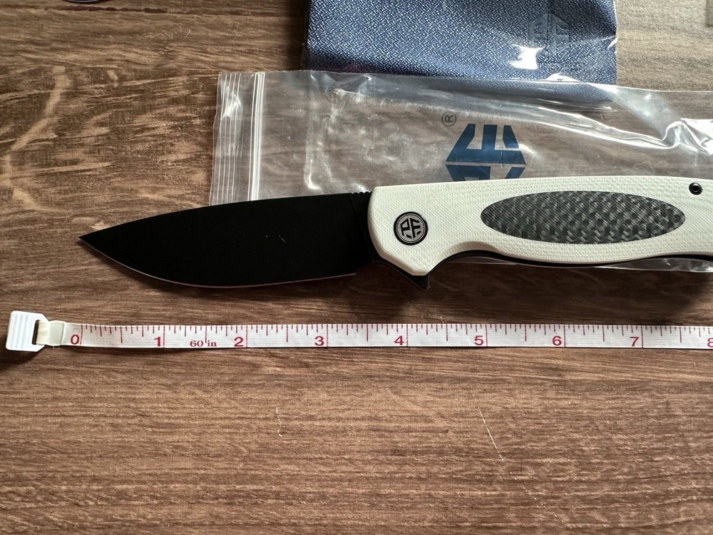 Petrified Fish PFB03 Stamp,D2 Stonewashed Blade G10 Handle Folding knife