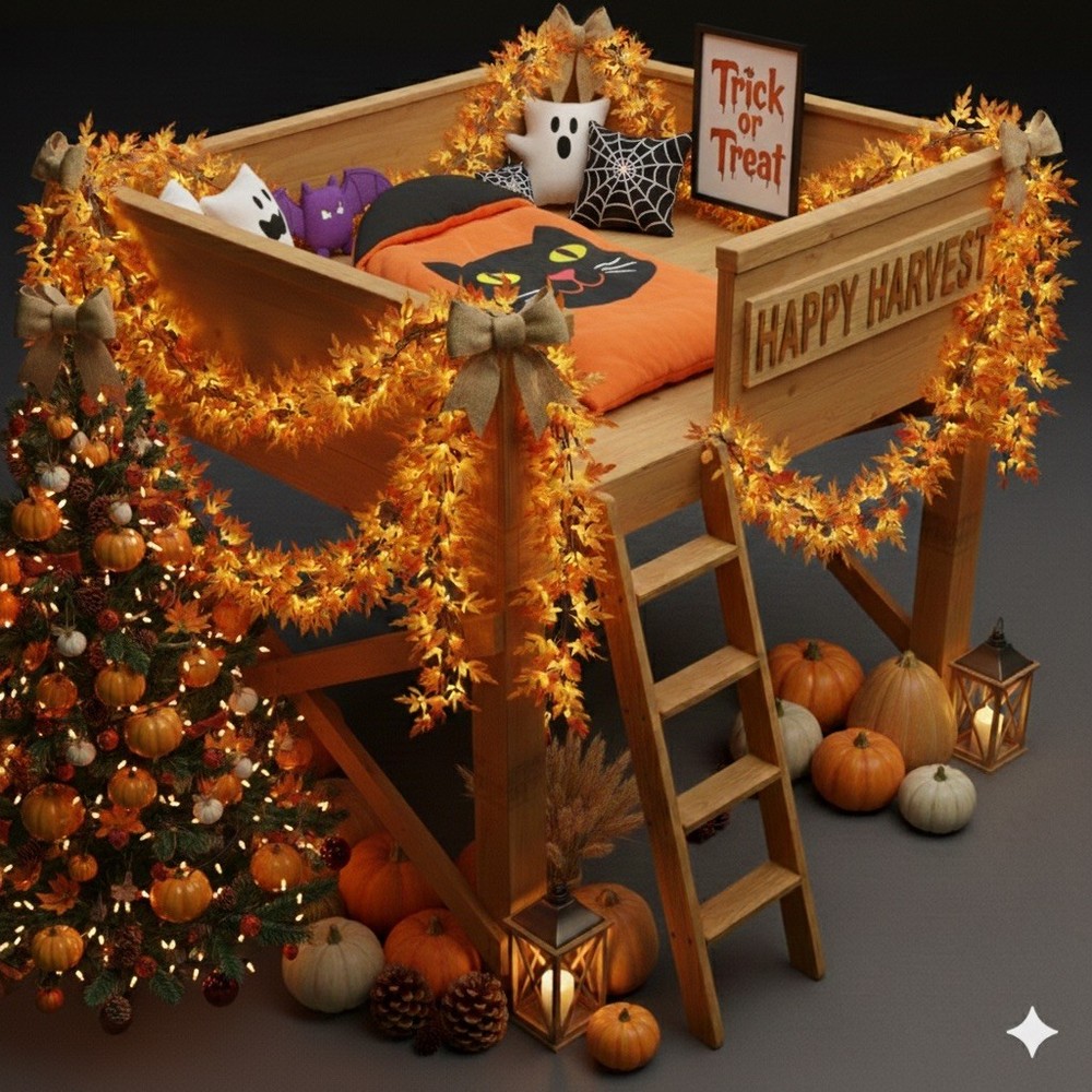 DIY 8ft x 7ft Loft Bed /Storage Platform Plans - Lightweight Space-Saving Design