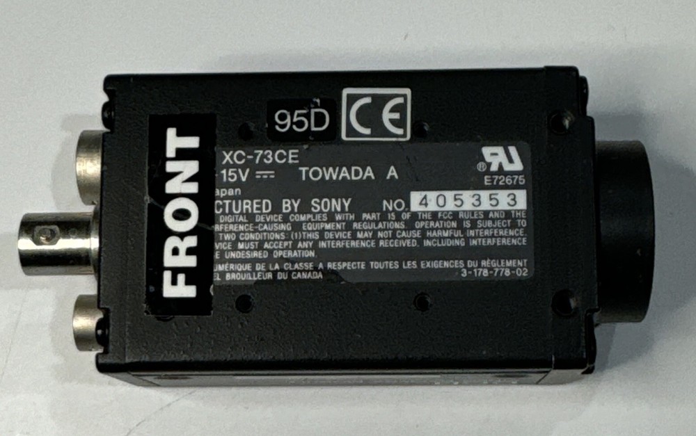 SONY XC-73CE MONOCHROME CCD VIDEO CAMERA MODULE MACHINE VISION 10.5-15VDC