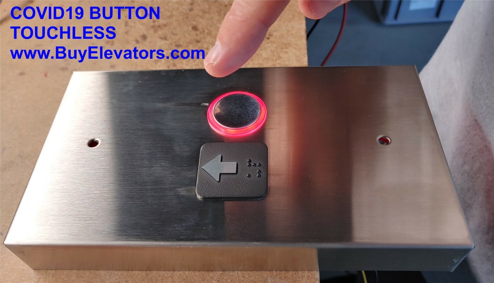 OTIS elevator Buttons Touch-Less ,TOUCH-FREE ,QTY 2pcs , Oits LED red