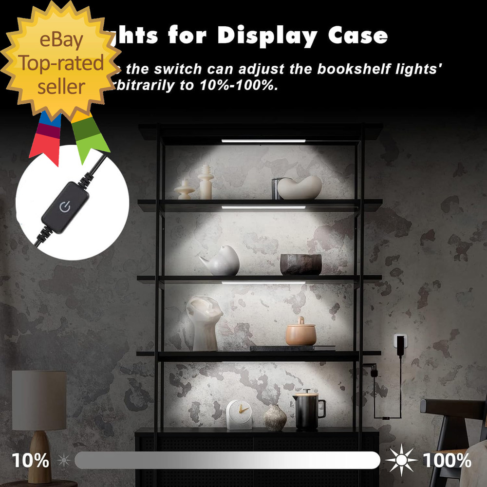Black Shell Display Case Lights LED Lights for Display Case with Memory Function