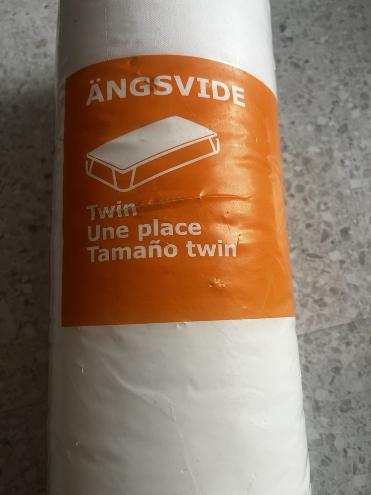 IKEA ÄNGSVIDE Twin Mattress Protector White Polyester Cotton Polypropylene