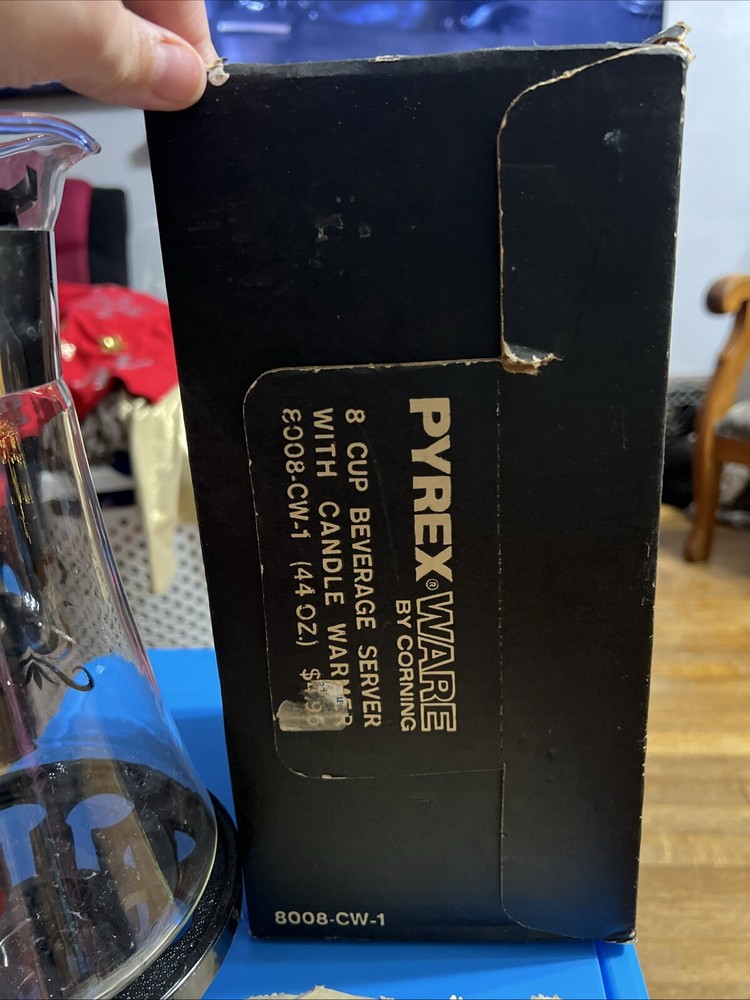 Vintage Pyrex Ware By Corning Beverage Server 8 Cup 44oz Original Box 8008-1