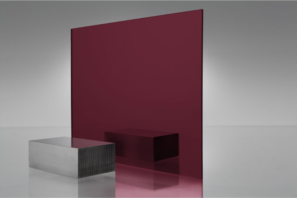1 Sheets 1/8" RUBY RED Mirror Acrylic Plexiglass 24" x  24"
