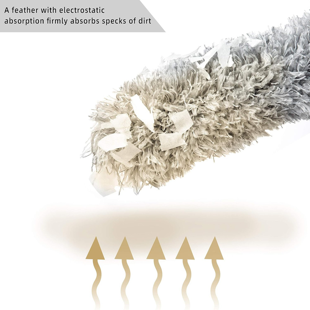 Microfiber Duster with Extension PoleWashable Bendable Head Ceiling Fan Dust...