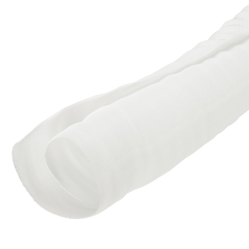 Wire Split Braided Cable Management Sleeve, White (2" - 10 Feet)