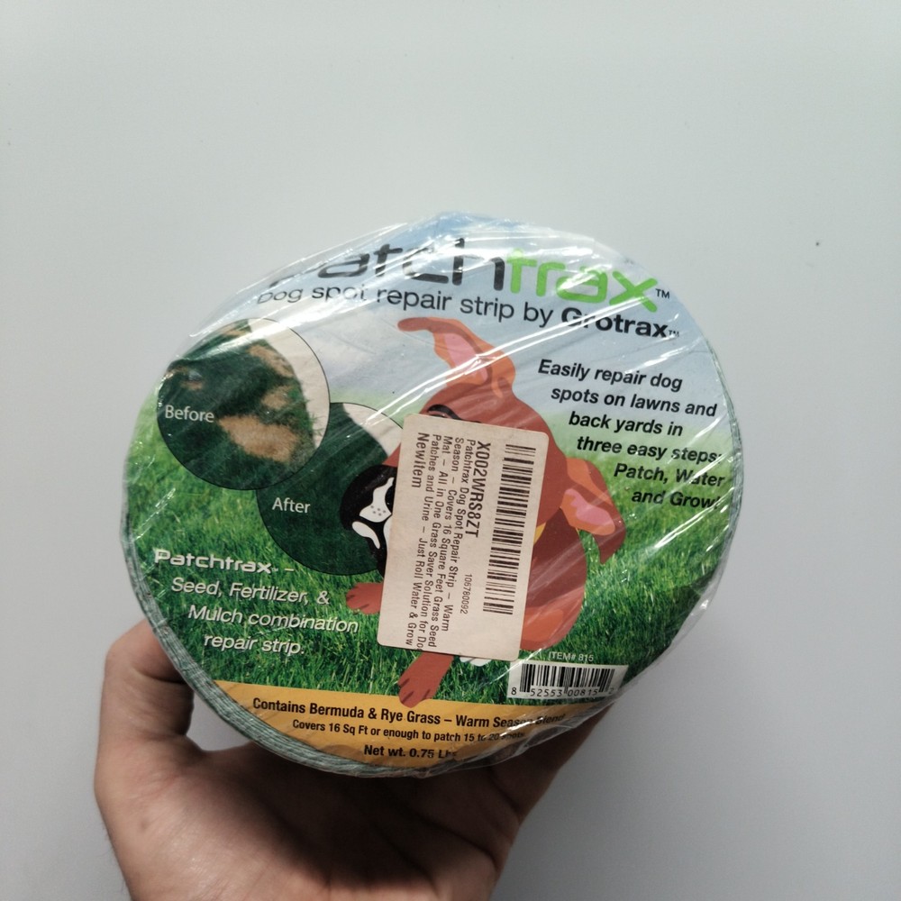 2 Rolls - PatchTrax Grass Bare Spot Patch, Lawn Repair Patch On A Roll
