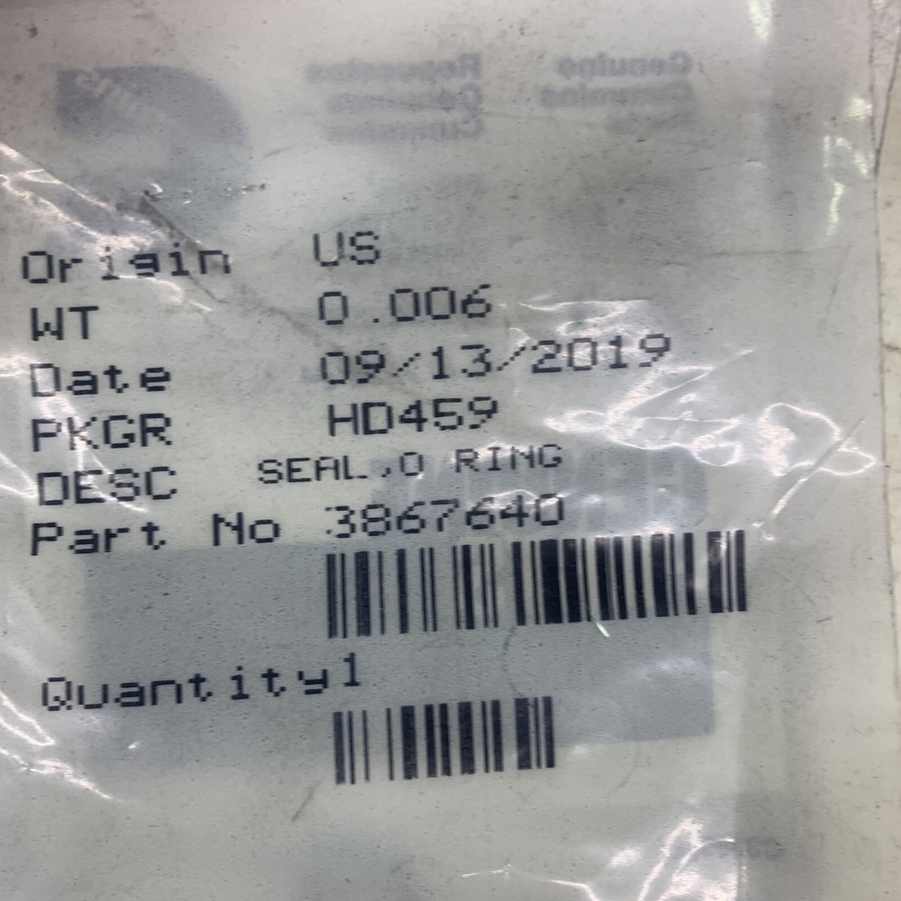 cummins seal oring 3867640