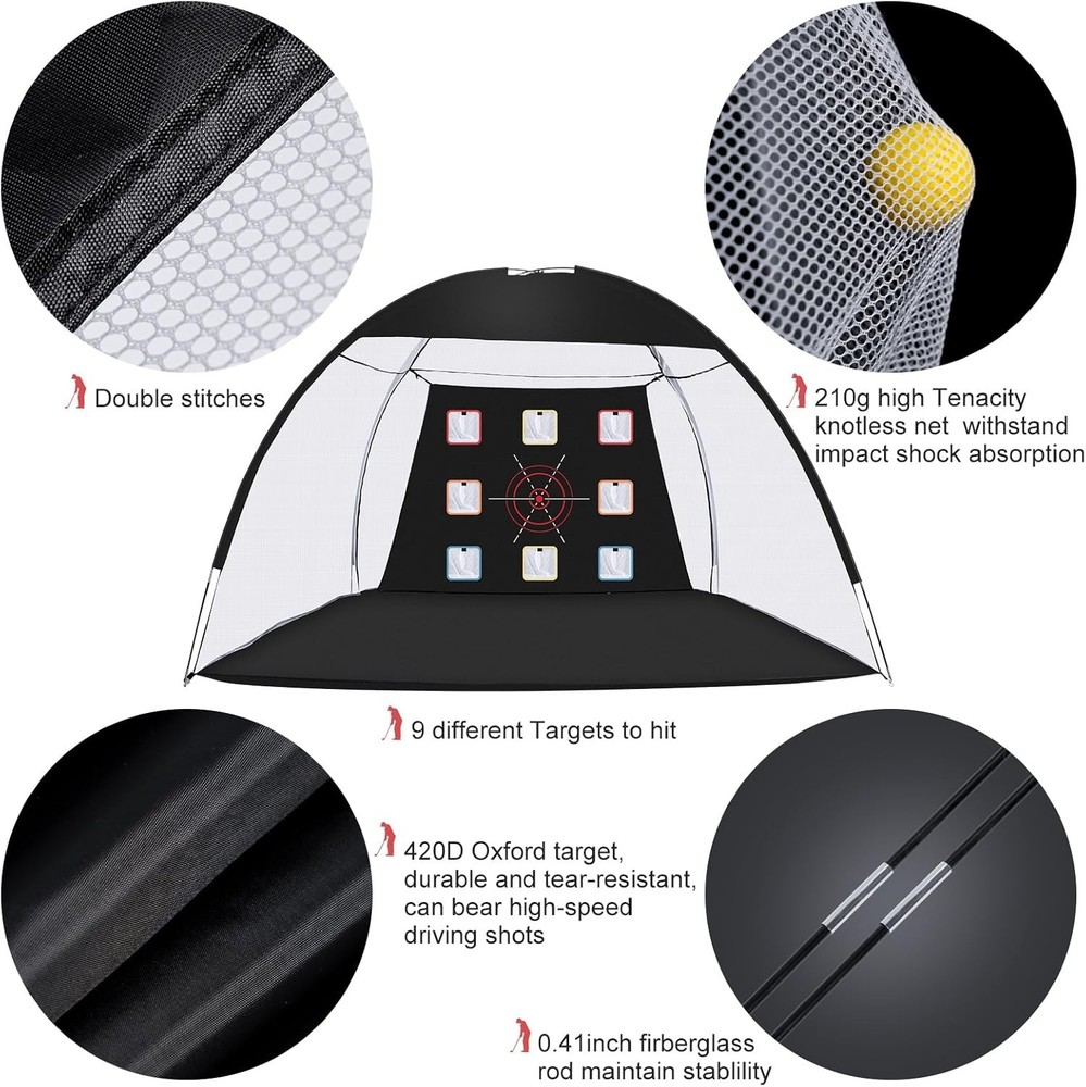 Golf Net, 10 x 7ft Backyard Practice net, Golf Hitting,Driving Net with mat f...