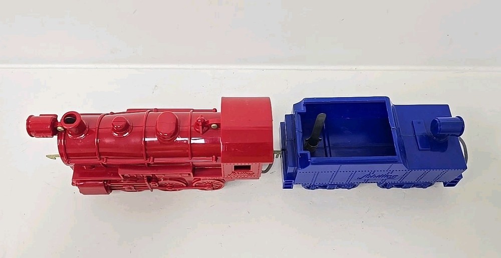 SCHILLING ELECTRIC 4 PIECE PLASTIC TRAIN SET BOXED AS IS UNTESTED READ