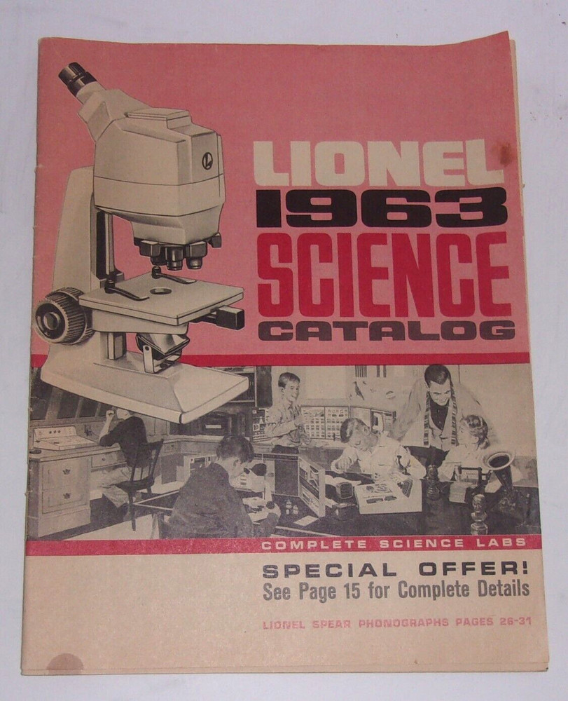 1963 LIONEL TRAINS SCIENCE  CATALOG Complete Science Labs