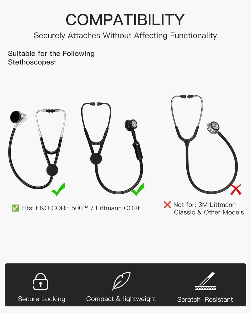 Stethoscope Tracker Holder for EKO CORE 500, Littmann CORE Digital Stethoscope &