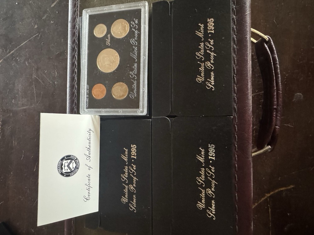4-US Mint Silver Proof Set 5 Coin Includes 4 separate mint proof sets.