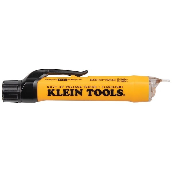 Klein Tools Ncvt3p Dual Range Non-Contact Voltage Tester With Flashlight, 12 -