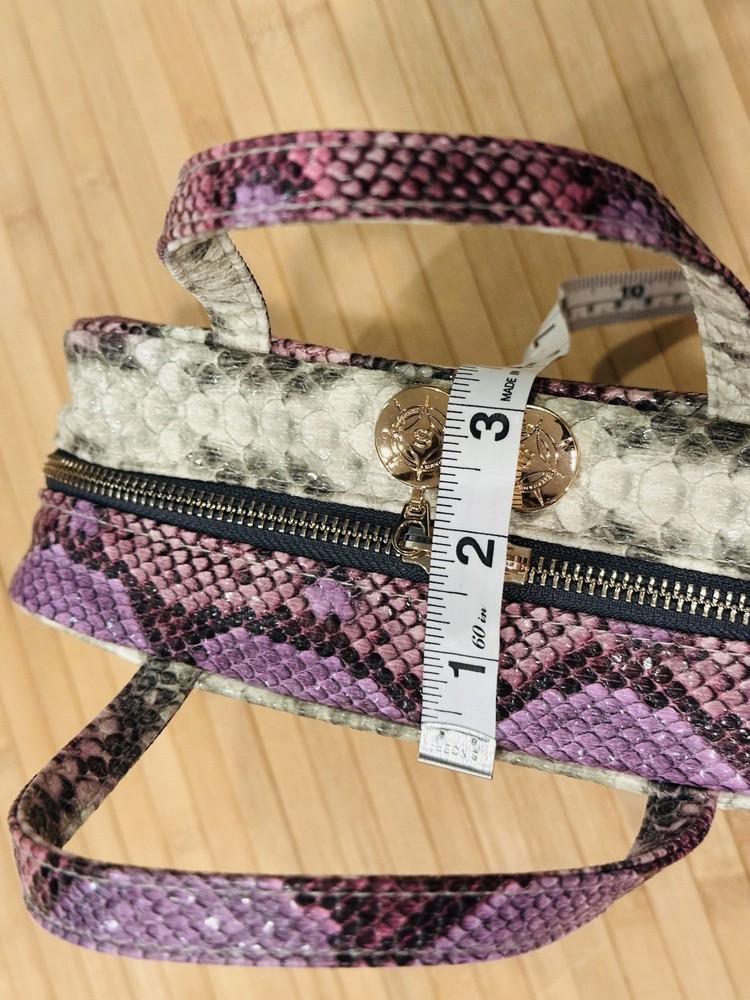 Stephanie Johnson Java ML Traveler Cosmetic Case Purple Snake Skin Print