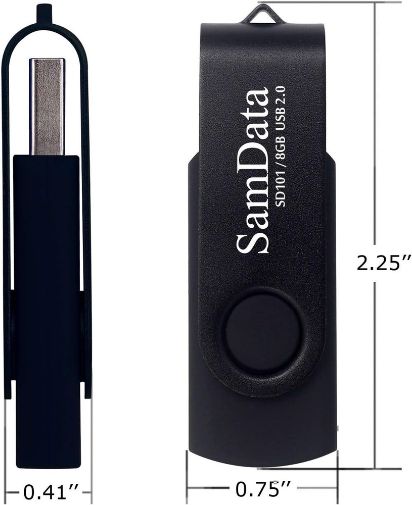 8GB USB Flash Drives 2 Pack with LED Indicator - Reliable Data Backup Solution