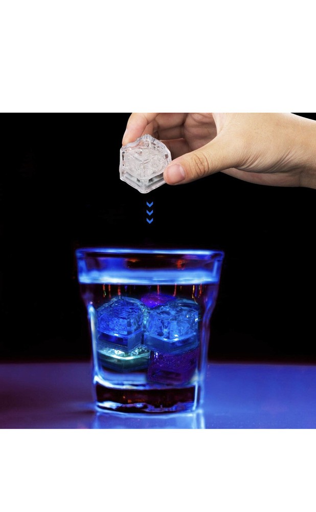 Light Up Ice Cubes,60 Pack Color Changing Led Ice Cubes for Drinks Glow