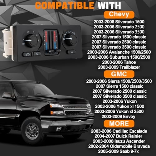 Climate Control Module AC Heater HVAC Panel Fit for Chevy Silverado GMC Sierra