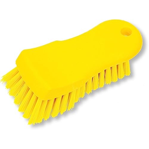 Plastic Cutting Board Scrub Brush with Hanging Hole for Solid Color 6 Yellow