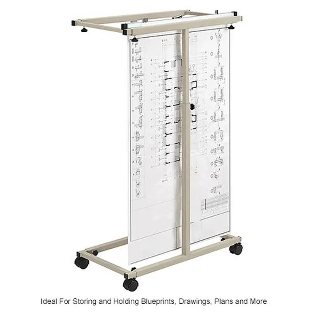 Interion? Expandable Mobile Rack, 16"W, White