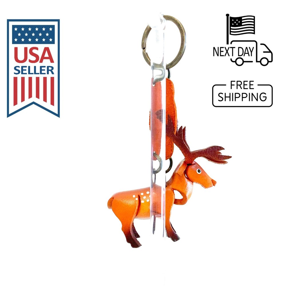 Sika Deer Handmade Leather Keyring
