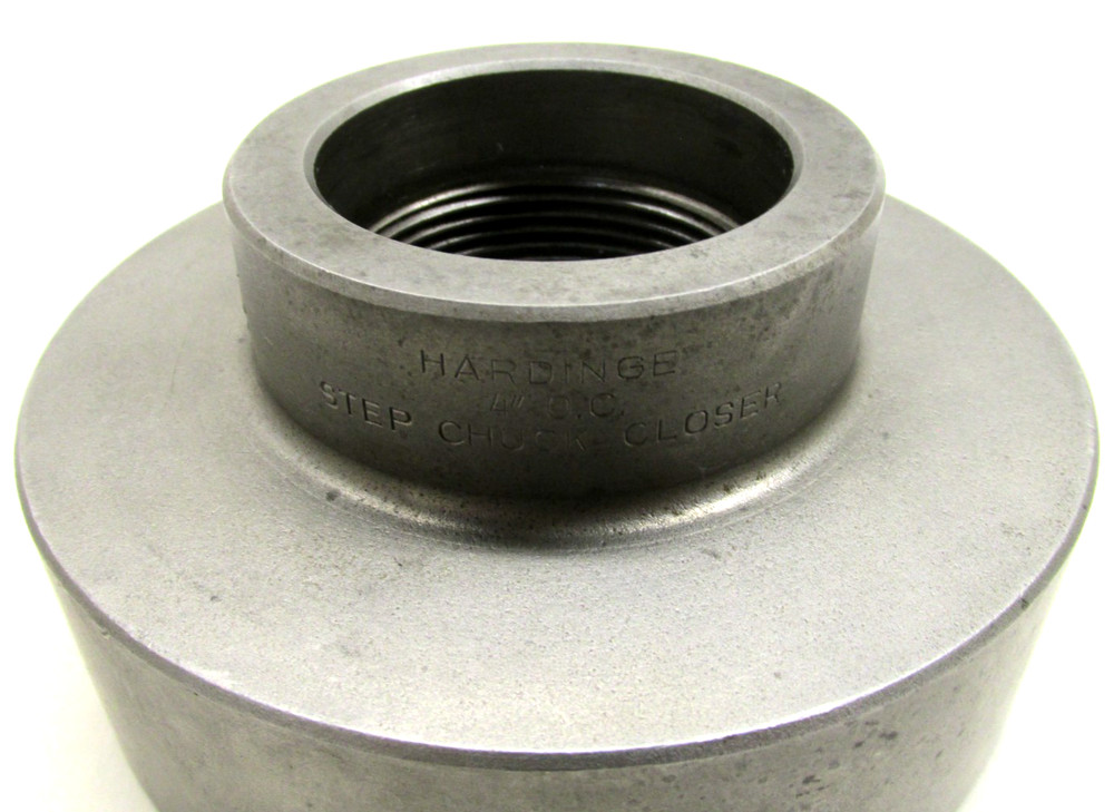HARDINGE 4'' OC DEEP 5C COLLET STEP CHUCK CLOSER w/ 2-3/16''-10 THREADED MOUNT