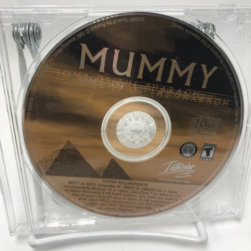 Mummy Tomb of the Pharaoh Interplay CD Computer Game Windows