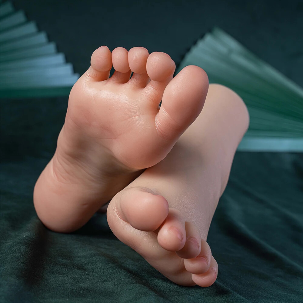 Real Silicone Artificial Foot Model Show Practice Foot Model Adjustable Fetish