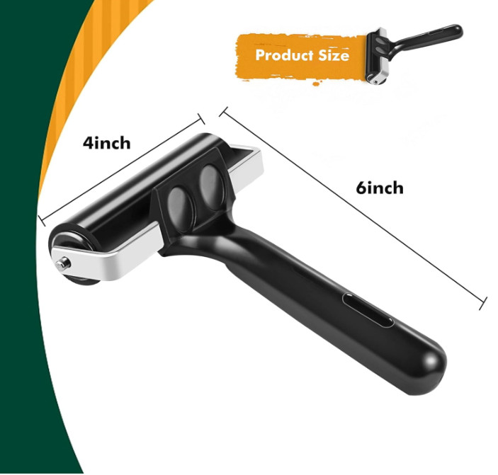 4 Inch Rubber Roller Brayer Rollers for Crafting, Hard Rubber Rollers...