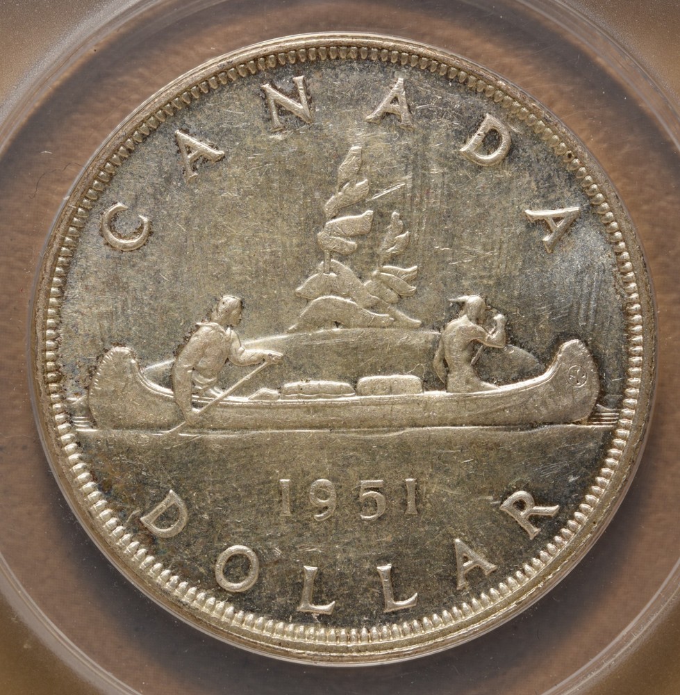 1951 Canada Silver Dollar ANACS MS63