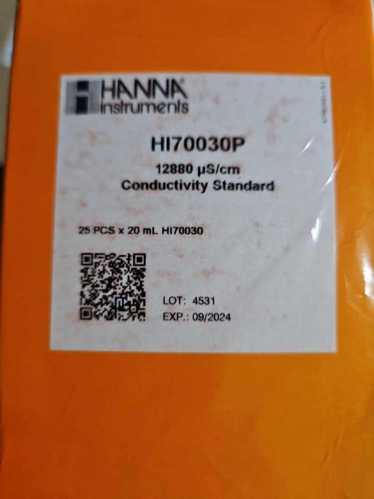 Hanna 20ml 12880 uS/cm Calibration Solution ** Read **