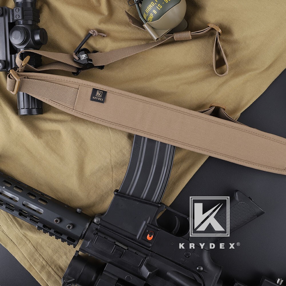 KRYDEX Tactical Sling Strap Modular Slingster Pull Tab 2Point Quick Adjust Black