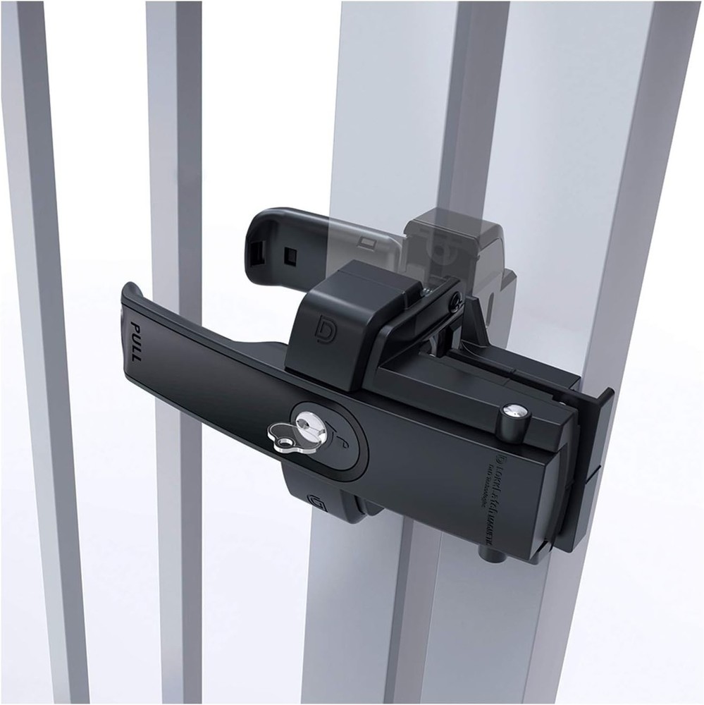 LokkLatch Magnetic Gate Latch with Dual-Sided Push/Pull Design, Key-Lockable ...