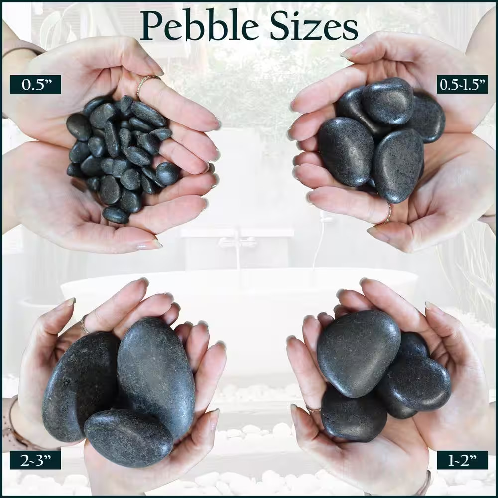 20 Lb. Black Lava Pebbles