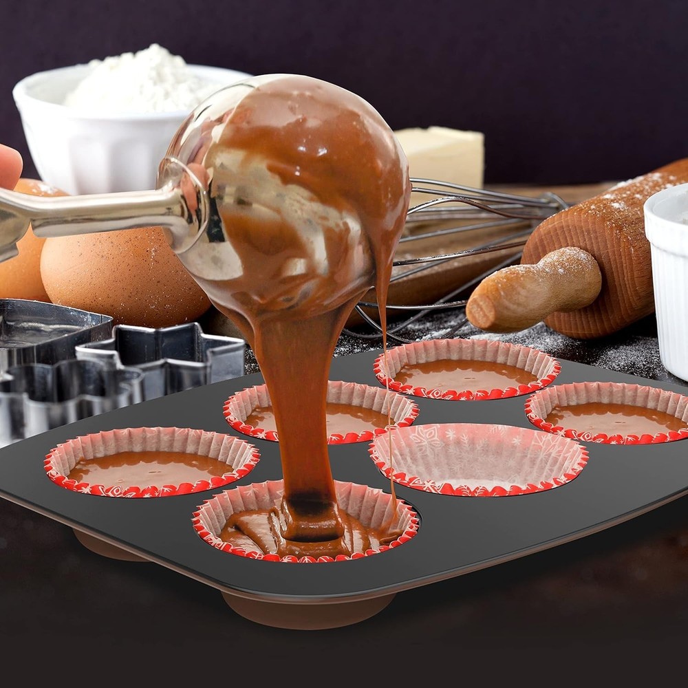 8-Piece Nonstick Stackable Bakeware Set - PFOA, PFOS, PTFE Free Baking Tray S...