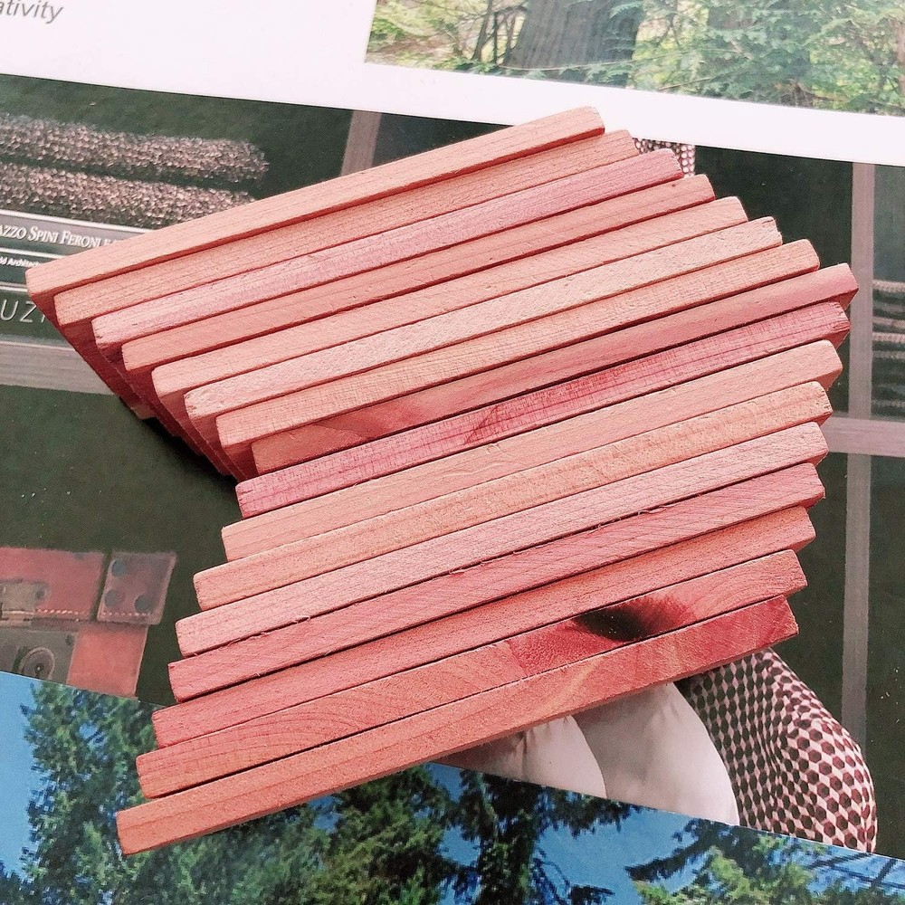 Cedar Space Cedar Blocks for Closet Storage,100% Aromatic Red Ceder Blocks Cedar